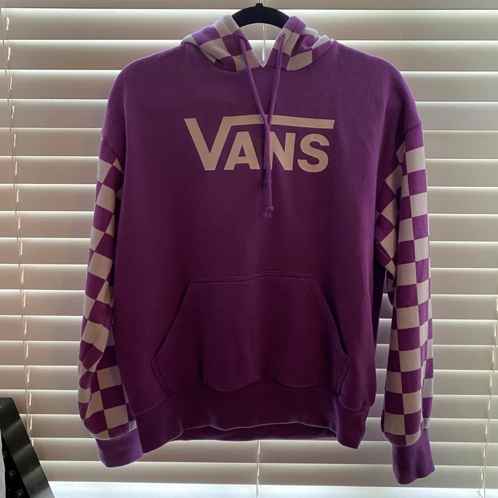 purple checkered VANS hoodie